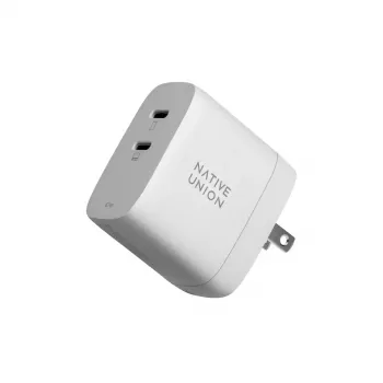 Carregador móvel Native Union FAST-PD67-WHT-INT 2 USB Type-C carregamento rápido