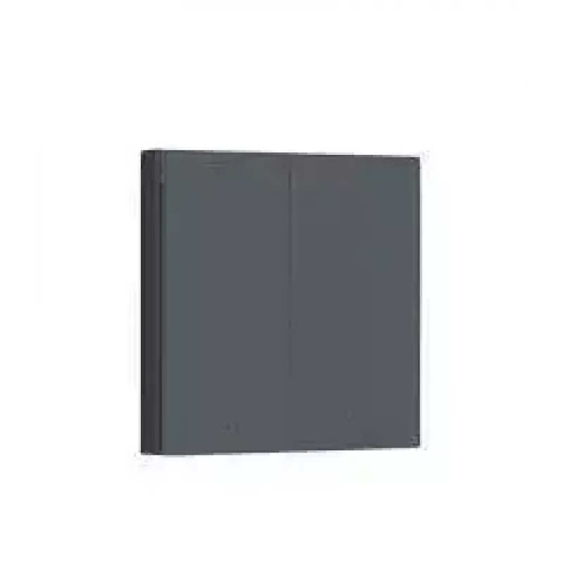 AQARA Smart Wall Switch H1 EU (sem neutro, botão duplo) (WS-EUK02-G), cinzento - interruptor de parede ZigBee com relé duplo