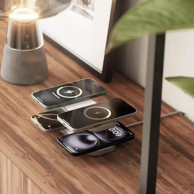 Carregador sem fios ZENS Quattro Wireless Charger Pro 4 branco