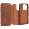 Decoded capa para telemóvel com carteira de couro removível para iPhone 16 Pro – castanha, couro genuíno, microfibra, ecrã de 6,3 polegadas, 3 compartimentos para cartões