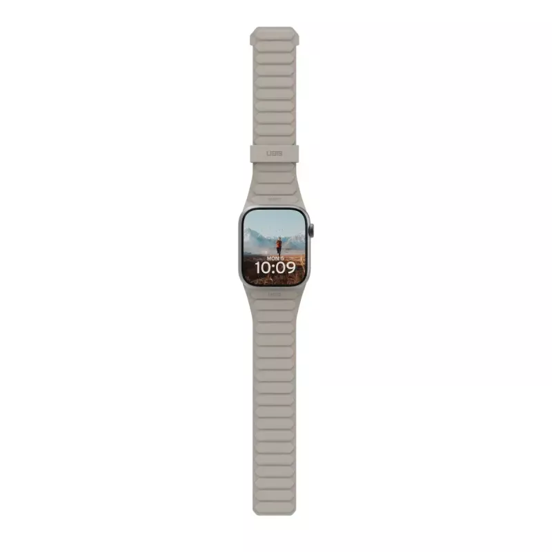 Urban Armor Gear Pathfinder bracelete de silicone para Apple Watch, preto/titânio