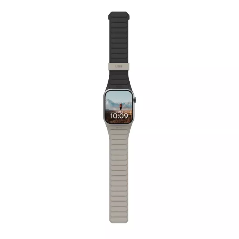 Urban Armor Gear Pathfinder bracelete de silicone para Apple Watch, preto/titânio