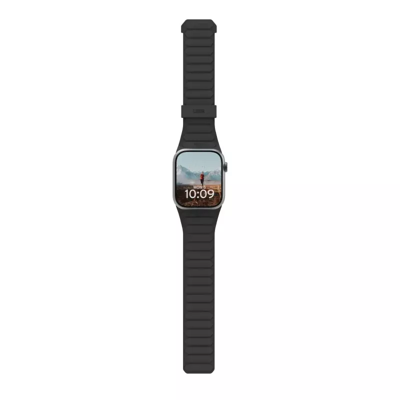 Urban Armor Gear Pathfinder bracelete de silicone para Apple Watch, preto/titânio