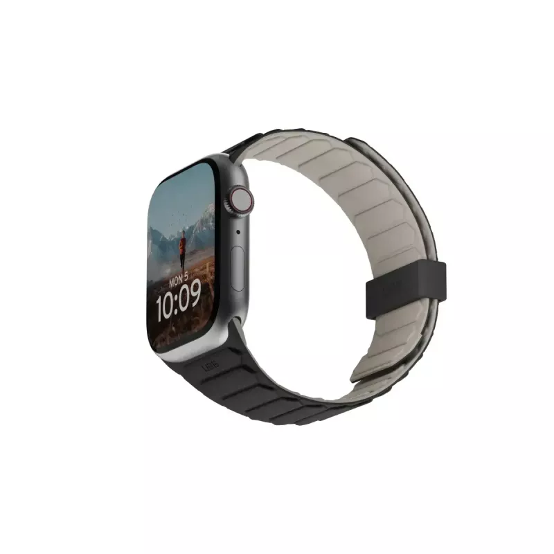 Urban Armor Gear Pathfinder bracelete de silicone para Apple Watch, preto/titânio