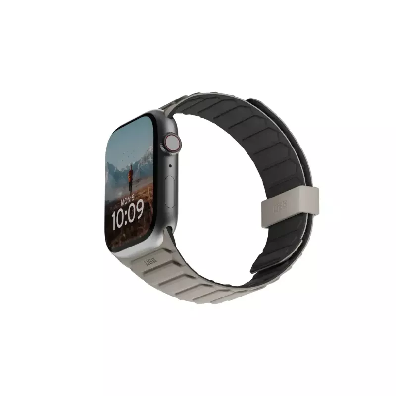 Urban Armor Gear Pathfinder bracelete de silicone para Apple Watch, preto/titânio