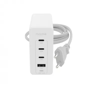 mophie adaptador de parede acessórios USB-C-PD-HUB-120W-GAN-branco-EU (3xUSBC + 1xUSBA)