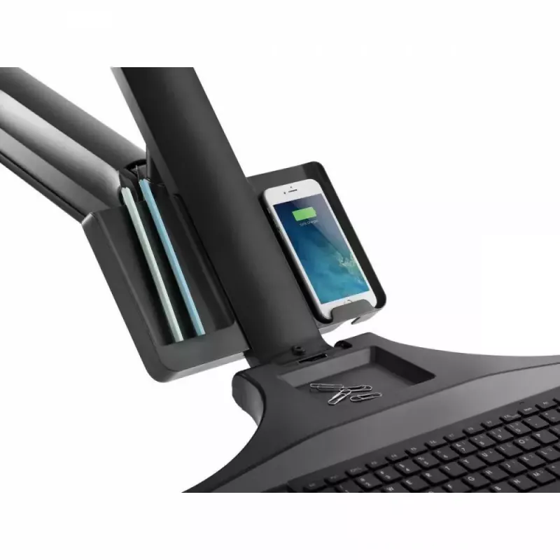 Suporte de parede duplo para monitor MACLEAN MC-633 mola a gás para monitores de 17