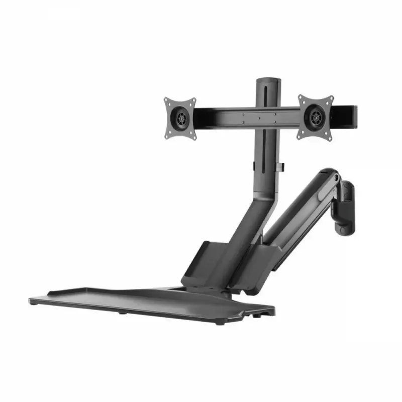 Suporte de parede duplo para monitor MACLEAN MC-633 mola a gás para monitores de 17