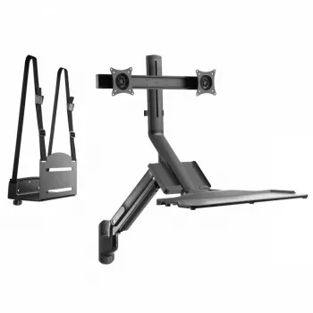 Suporte de parede duplo para monitor MACLEAN MC-633 mola a gás para monitores de 17