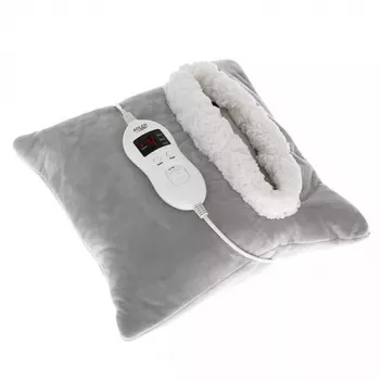 Manta elétrica Adler AD 7412 — cobertor de fleece para 1 pessoa, 80 W, 8 níveis de aquecimento, lavável, temporizador, cinzento