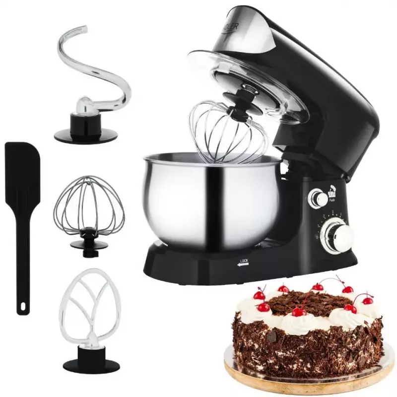 Robot de cozinha Adler AD 4226b — 700 W (máx. 1200 W), tigela de aço inoxidável 3 L, 6 velocidades, movimento planetário