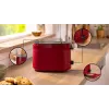 Torradeira Bosch TAT2M124 — 2 fatias 950 W, vermelho, centragem do pão, descongelação, lift