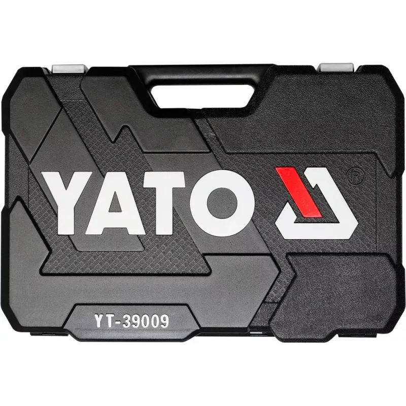 Conjunto de ferramentas de mecânico Yato YT-39009 — conjunto de 68 peças, encaixe 1/4 polegadas, mala preta