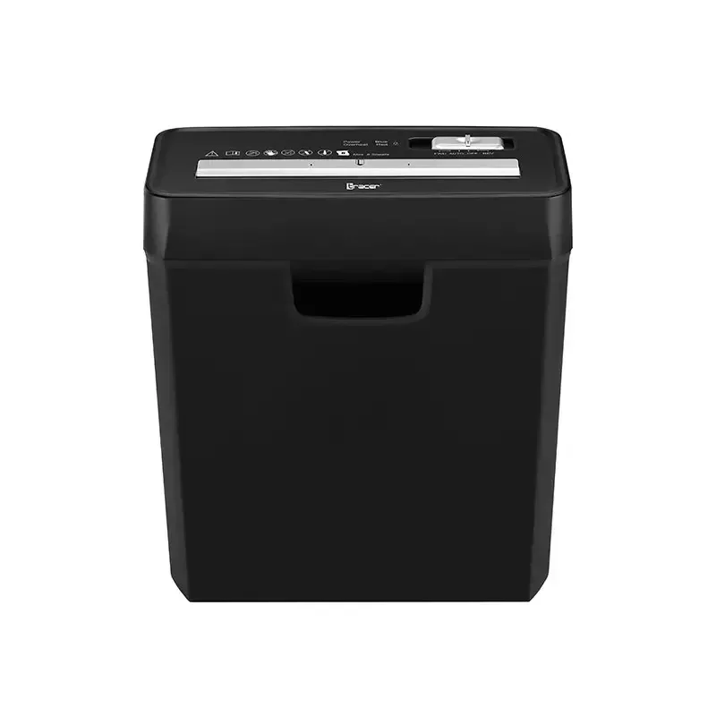 Destruidora de documentos TRACER Edge10L corte cruzado, capacidade de 10 folhas, corte de 6 mm, depósito de 10 L, preta