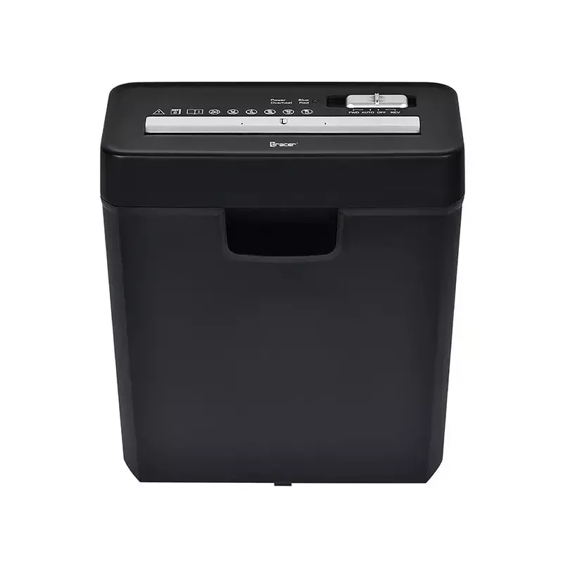 Destruidora de documentos TRACER Edge10L corte cruzado, capacidade de 10 folhas, corte de 6 mm, depósito de 10 L, preta