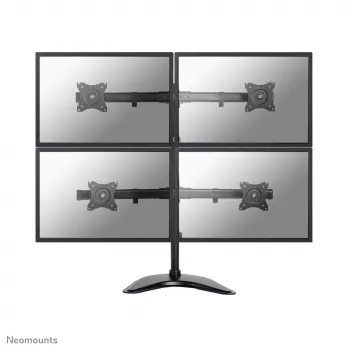 Suporte de monitor Neomounts NM-D335D4 preto 10-27 polegadas, grampo/autónomo/passagem pela secretária, 8 kg, 25,4 cm (10 polegadas), 68,6 cm (27 polegadas), 100 x 100 mm, preto