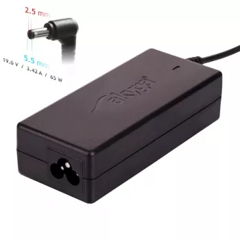 Fonte de alimentação para portátil Akyga AK-ND-01 19 V / 3,42 A, 65 W, ficha de 5,5 x 2,5 mm, para Asus / Toshiba / Lenovo