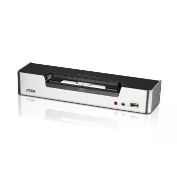 Switch KVM ATEN 2 portas USB DVI Dual-View com áudio e hub USB 2.0 (cabo KVM incluído)