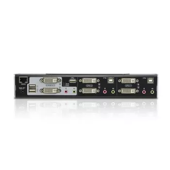 Switch KVM ATEN 2 portas USB DVI Dual-View com áudio e hub USB 2.0 (cabo KVM incluído)