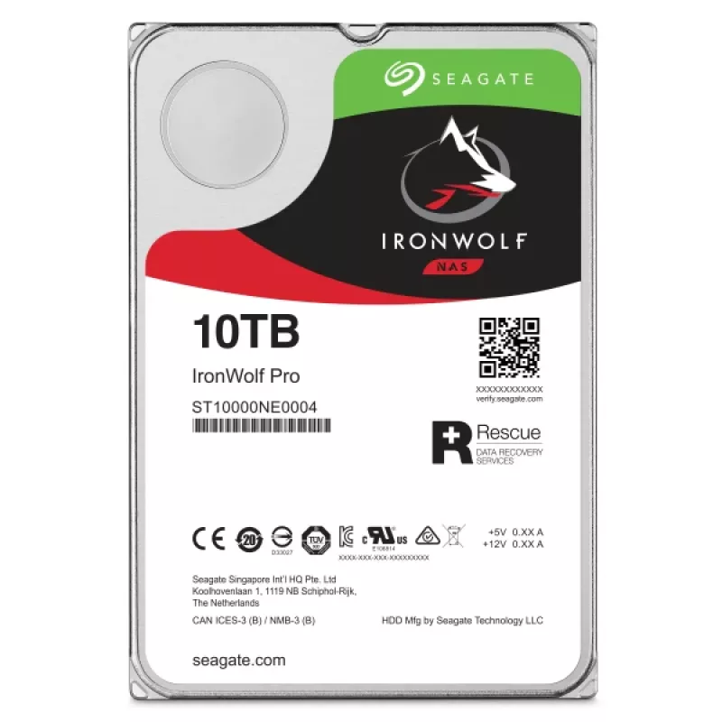 Seagate IronWolf Pro ST10000NT001 disco interno 10 TB 7200 RPM 256 MB 3,5 polegadas Serial ATA III