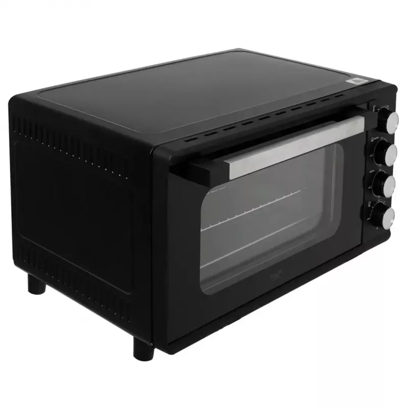 Mini-forno Adler AD 6030 — 30 L / 1500 W, temporizador mecânico, espeto rotativo, 230 °C, independente, preto