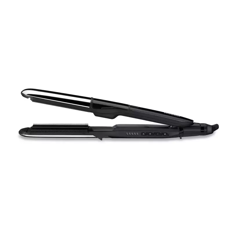 Alisador de cabelo BaByliss ST496E Steam Mist Styler, preto/prateado, cabo de 2,5 m