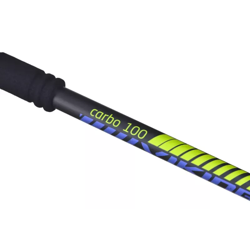 Bastões de trekking Viking Carbo Lite preto lime, 175 cm, carbono, 610 g