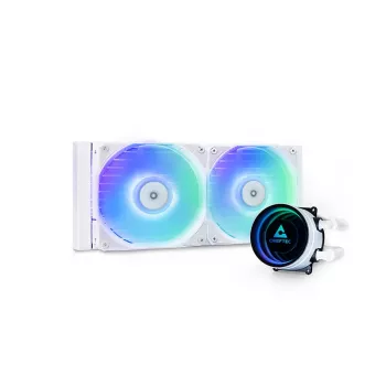 Refrigeração líquida All-in-One CHIEFTEC ICEBERG 240-RGB-W – radiador de 240 mm, 2 ventoinhas RGB de 120 mm, branco