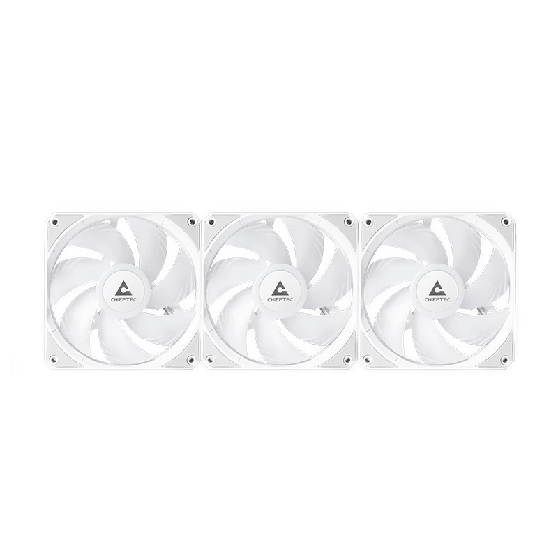Refrigeração líquida All-in-One CHIEFTEC CLC-360-RGB-W — radiador de 360 mm, 3 ventoinhas RGB de 120 mm, branco, tubos de 40 cm
