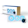 Refrigeração líquida All-in-One CHIEFTEC CLC-360-RGB-W — radiador de 360 mm, 3 ventoinhas RGB de 120 mm, branco, tubos de 40 cm