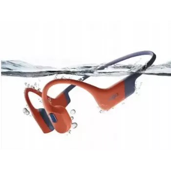 Auscultadores de condução óssea Shokz OpenSwim Pro — binaural, IP68 à prova de água, Bluetooth 5.2, até 9 h de autonomia, arco auricular, vermelho