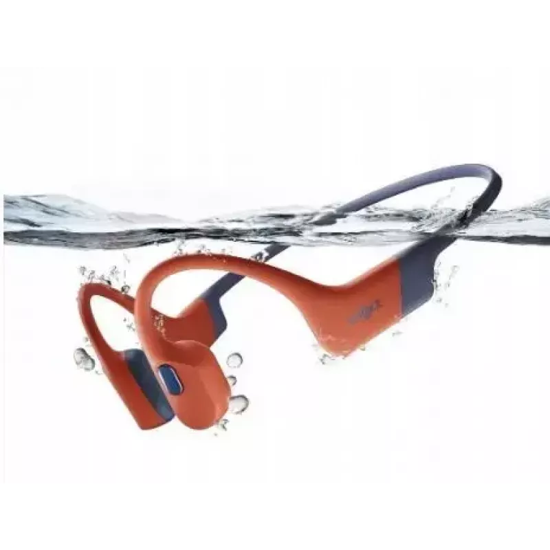 Shokz OpenSwim Pro auscultadores de condução óssea, IP68, 32 GB MP3, Bluetooth, até 9 h, USB-C, vermelho
