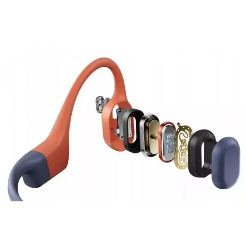 Shokz OpenSwim Pro auscultadores de condução óssea, IP68, 32 GB MP3, Bluetooth, até 9 h, USB-C, vermelho