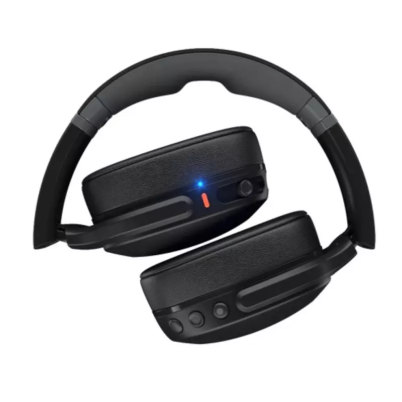 Auscultadores Skullcandy Crusher Evo – headset circum-auricular sem fios e com fios, Bluetooth 5.0, bateria de 40 h, USB-C, 3,5 mm, dobrável, preto