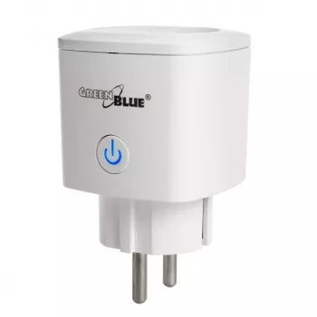 Tomada inteligente Wi‑Fi GreenBlue GB720F, ficha Type-F, carga máx. 2x16A (3680W), branco