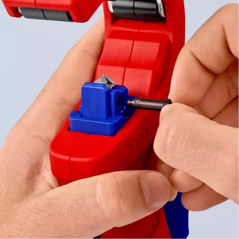 Knipex DP50 90 23 01 BK corta-tubos, vermelho/azul