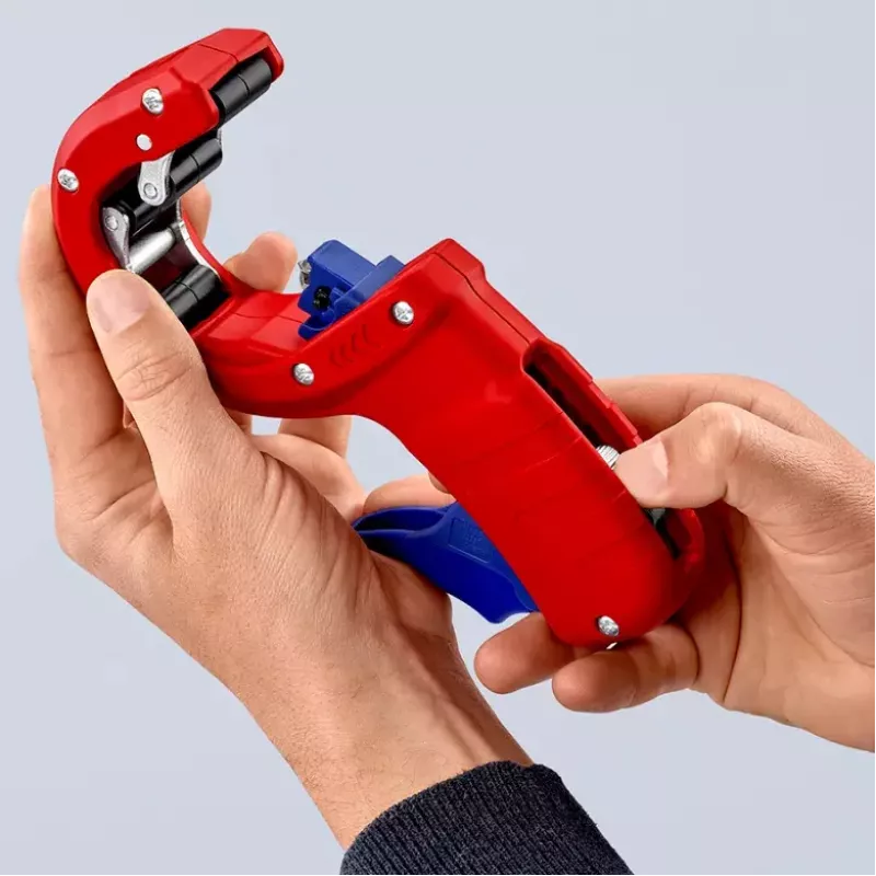 Knipex DP50 90 23 01 BK corta-tubos, vermelho/azul