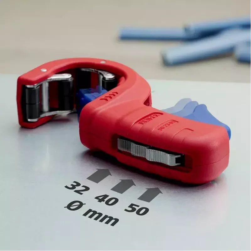 Knipex DP50 90 23 01 BK corta-tubos, vermelho/azul