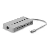 Estação de acoplamento mini USB-C Lindy DST-Mx Duo para portátil/MacBook com ecrã duplo (4K) e carregamento pass-through de 100 W