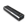 Hub USB 3.0 Lindy 10 portas com interruptores on/off