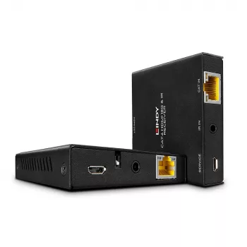Extensor HDMI 4K60 e IR Cat.6 Lindy 50m com PoC e Loop Out