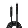 Cabo híbrido USB 3.2 Gen 1 e DP 1.4 Type-C Lindy 10m, 10 m, USB C, USB C, USB 3.2 Gen 1 (3.1 Gen 1), preto