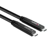 Cabo híbrido USB 3.2 Gen 1 e DP 1.4 Type-C Lindy 10m, 10 m, USB C, USB C, USB 3.2 Gen 1 (3.1 Gen 1), preto