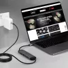 Estação de acoplamento micro USB-C para portátil Lindy DST-Micro 140 com suporte 4K e cabo de carregamento 60W de 1,4 m