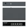 Intellinet Switch Gigabit de 5 portas com PoE Passthrough, uma porta PD PoE IEEE 802.3bt (PoE++ / 4PPoE) com consumo de 95 W, quatro portas PSE PoE, orçamento PoE até 65 W, saída compatível com IEEE 802.3at/af, desktop, opção de montagem na parede