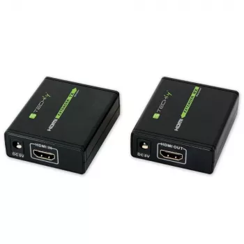 Transmissor e recetor AV TECHLY IDATA EXT-E70 — extensão HDMI através de cabo Cat6/6a/7, Full HD 1920x1080, 60 m, 10,2 Gbit/s, HDCP, preto