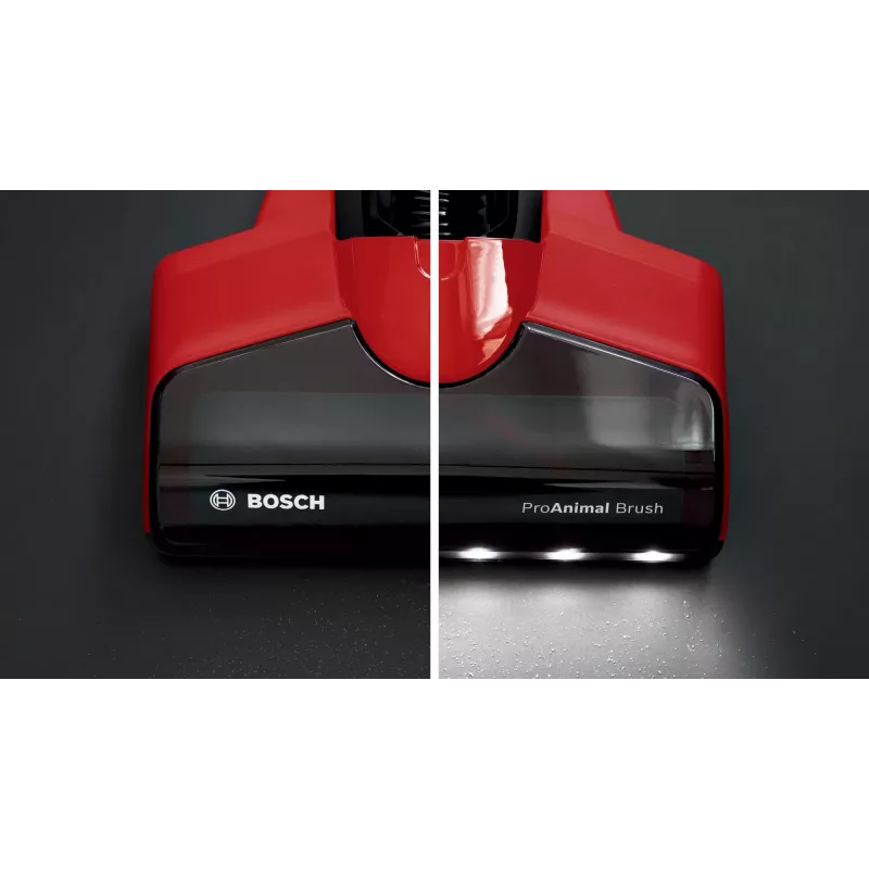 Bosch BBS711ANM Aspirador vertical/escova elétrica bateria seco sem saco 0,3 L preto, vermelho, aço inoxidável