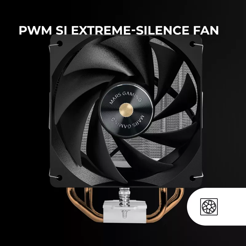 Mars Gaming MCPU-X4 Arrefecedor de ar para processador 12 cm preto 1 unid.
