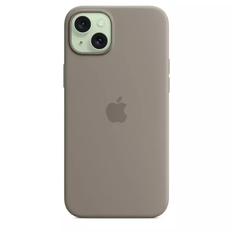 Apple Capa de silicone com MagSafe iPhone 15 Plus cor de barro