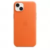 Capa de pele Apple com MagSafe iPhone 14 Plus laranja